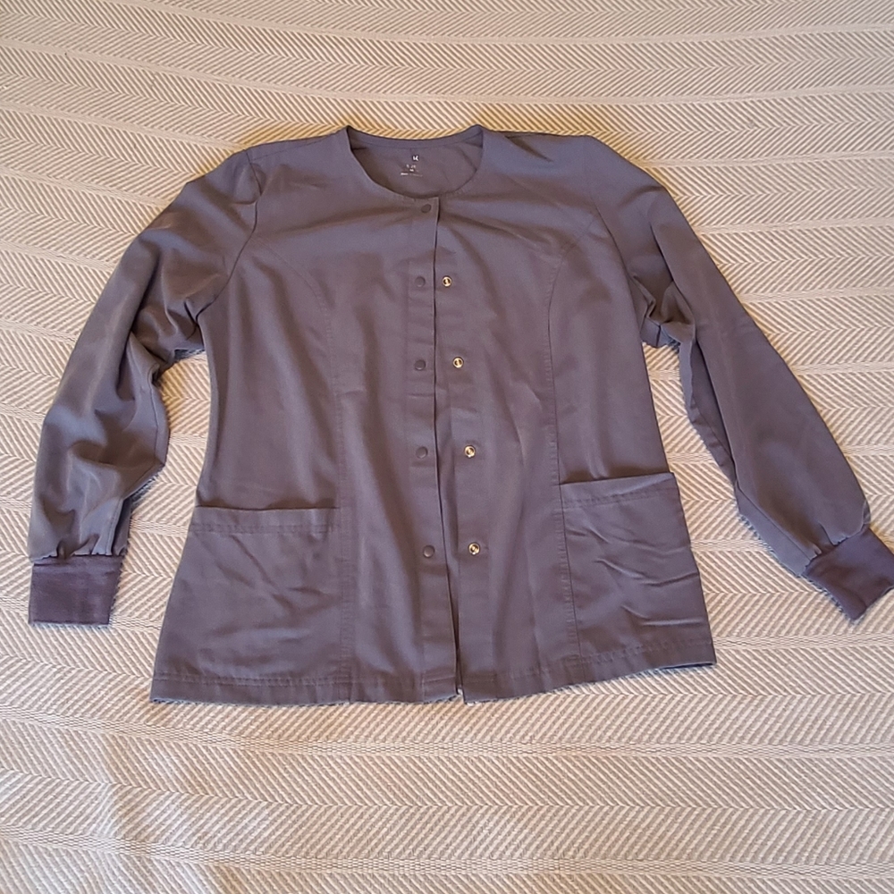 Jockey women's stretchy scrub jack soft gray